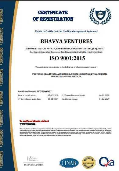 Bhavya Ventures ISO Certification Badge